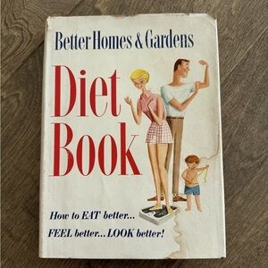 Better Homes & Gardens Vintage Diet Book 1955 Mid Century Modern Illustrations